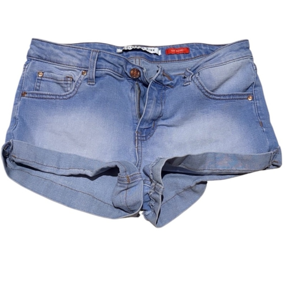Celebrity Pink The Honey Light Wash Denim Shorts Size 7/28